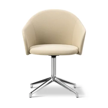 Gomo Armchair armchair swivel base 4-star - Mylla 811-polished aluminium - Fredericia Furniture