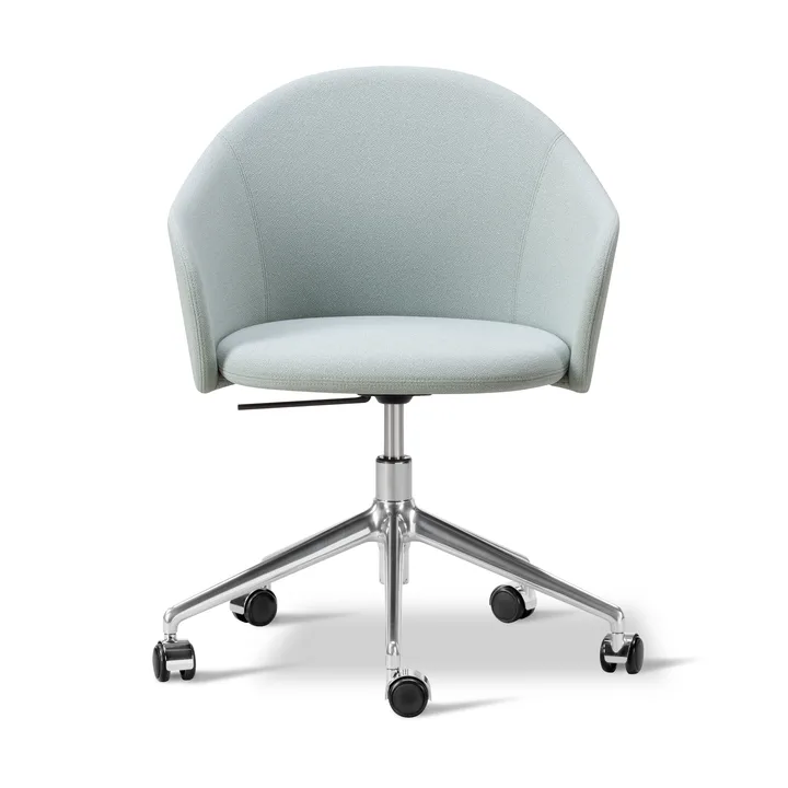 Gomo Armchair armchair swivel base 5-star - Mylla 811-polished aluminium - Fredericia Furniture