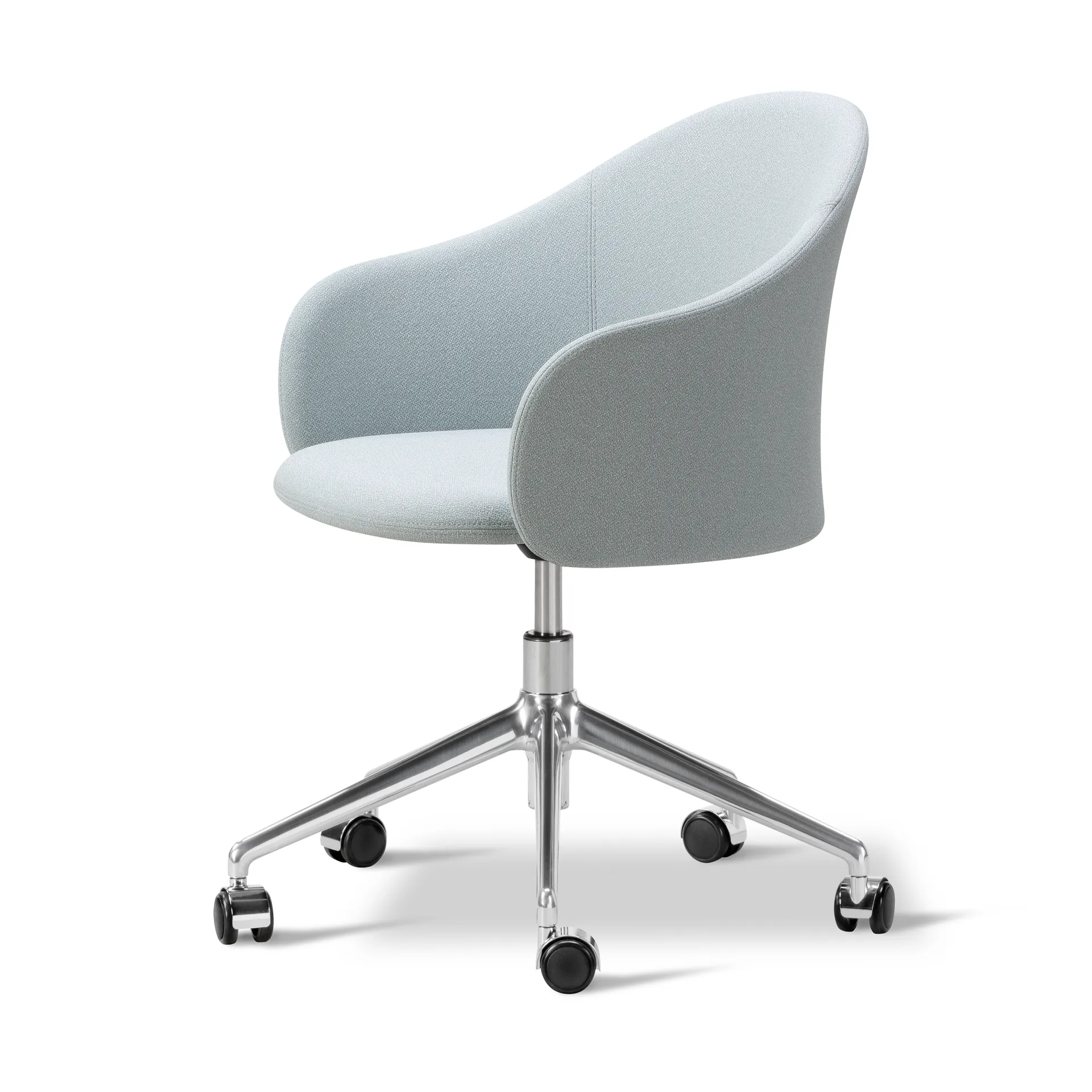 Gomo Armchair armchair swivel base 5-star, Mylla 811-polished aluminium Fredericia Furniture