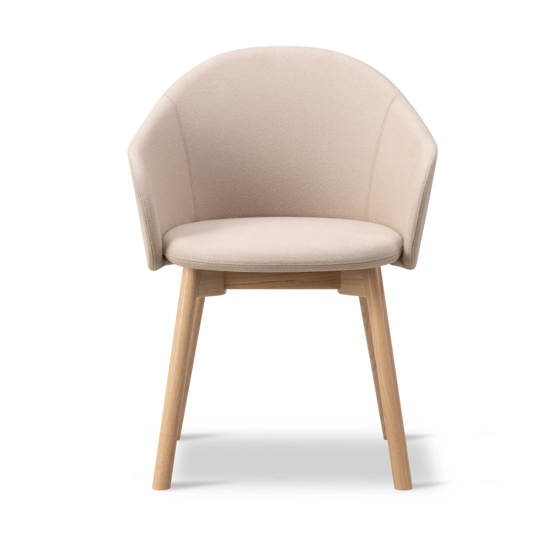 Gomo Armchair armchair wood base, Blazer CUZ47 Fairfield lacquered oak Fredericia Furniture