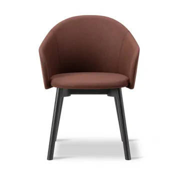 Gomo Armchair armchair wood base - Blazer CUZ4D Dunalk–black lacquered oak - Fredericia Furniture