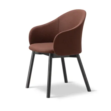 Gomo Armchair armchair wood base - Blazer CUZ4D Dunalk–black lacquered oak - Fredericia Furniture