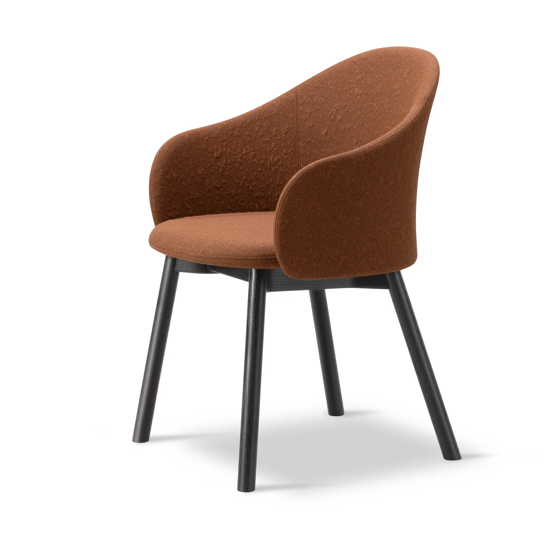 Gomo Armchair armchair wood base, Myr 362 - black lacquered oak Fredericia Furniture