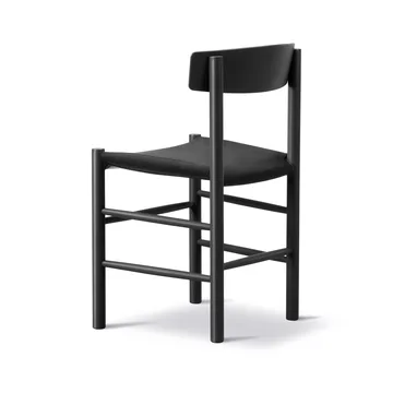 J39 chair - Black lacquered beech-black canvas - Fredericia Furniture