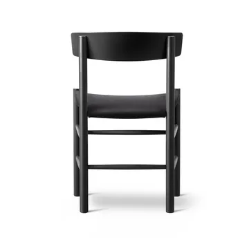 J39 chair - Black lacquered beech-black canvas - Fredericia Furniture