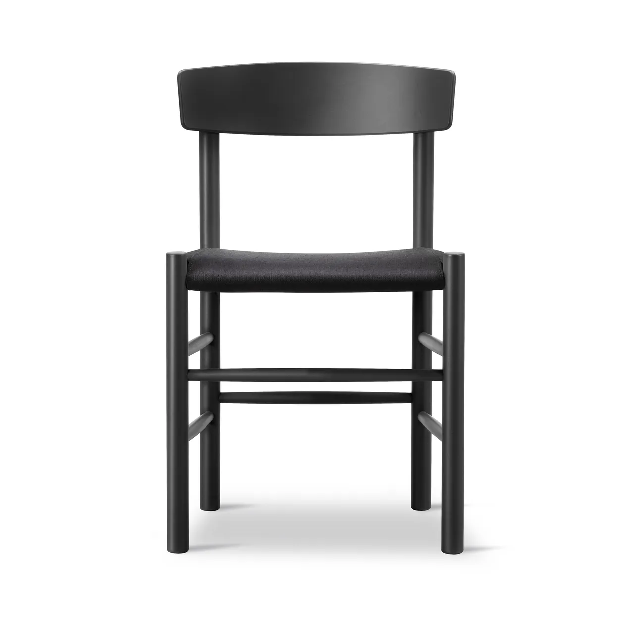 Fredericia Furniture J39 chair Black lacquered oak-black canvas