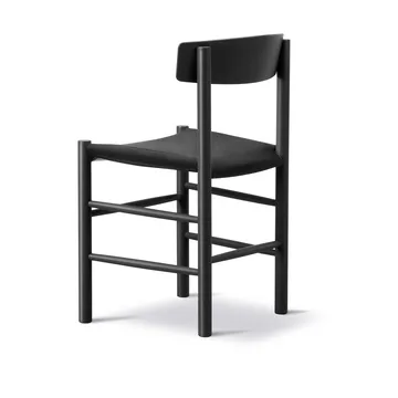 J39 chair - Black lacquered oak-black canvas - Fredericia Furniture