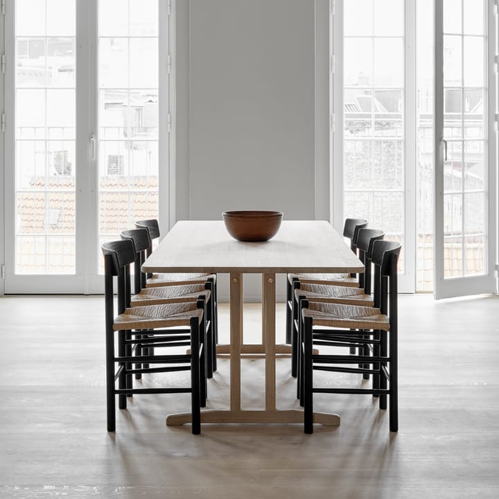J39 chair, Black lacquered oak-braided natural Fredericia Furniture
