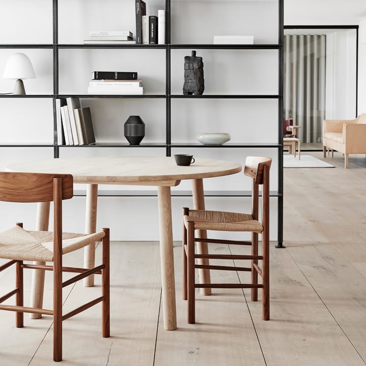 J39 chair, Black lacquered oak-woven black Fredericia Furniture