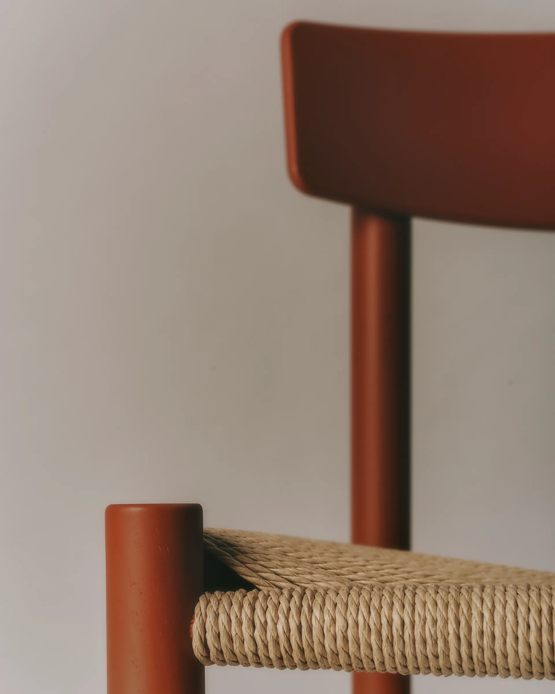 J39 chair, Herritage red-braided natural Fredericia Furniture