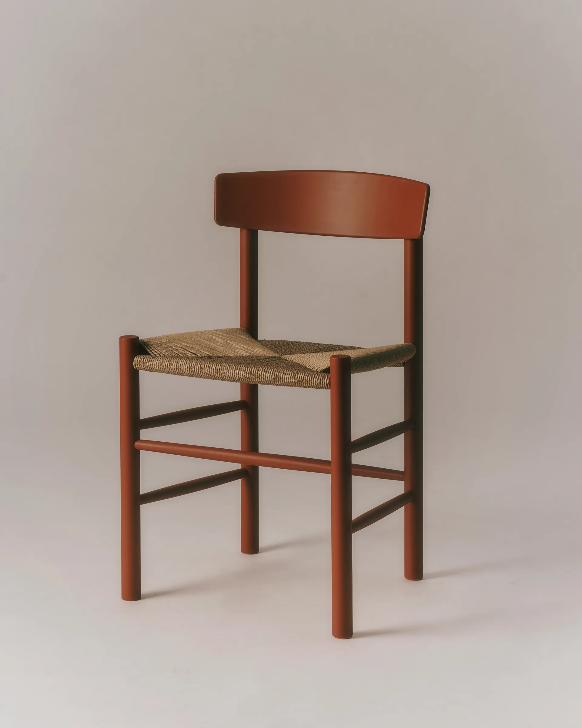 J39 chair, Herritage red-braided natural Fredericia Furniture