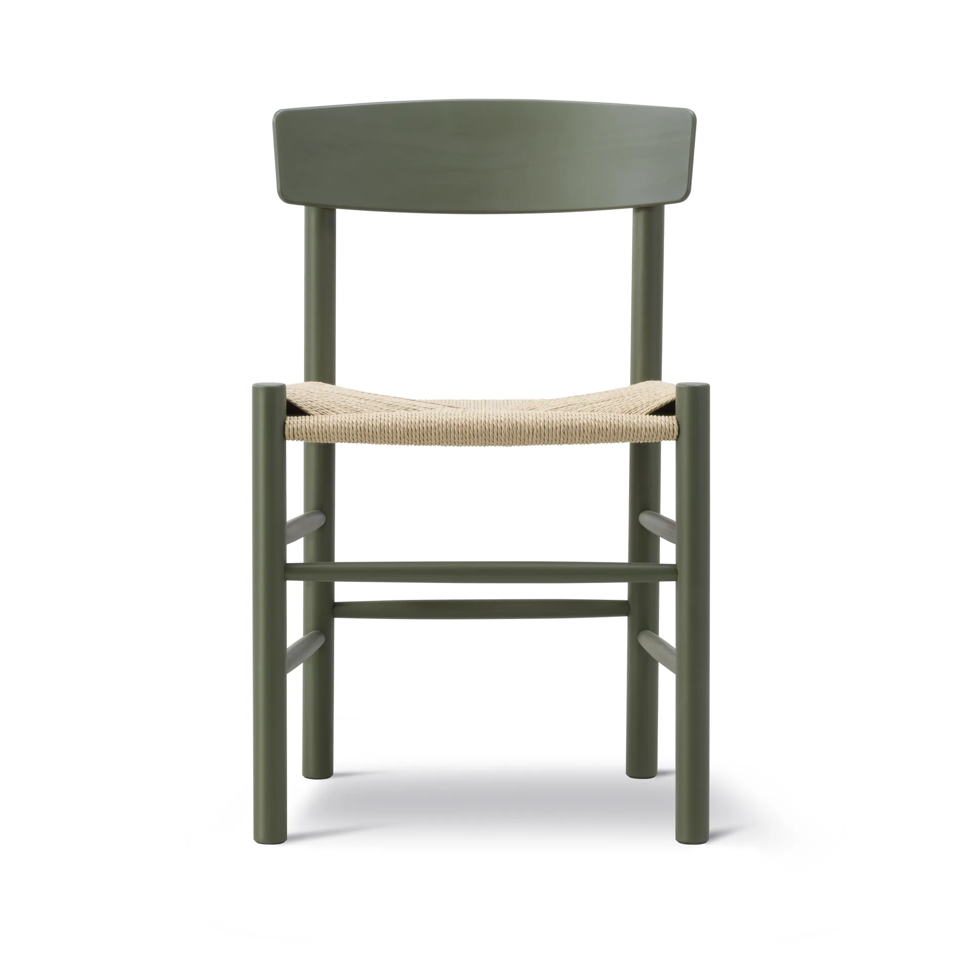 J39 chair, Khaki green-braided natural Fredericia Furniture