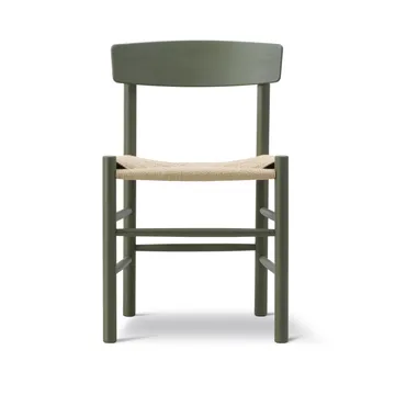 J39 chair - Khaki green-braided natural - Fredericia Furniture