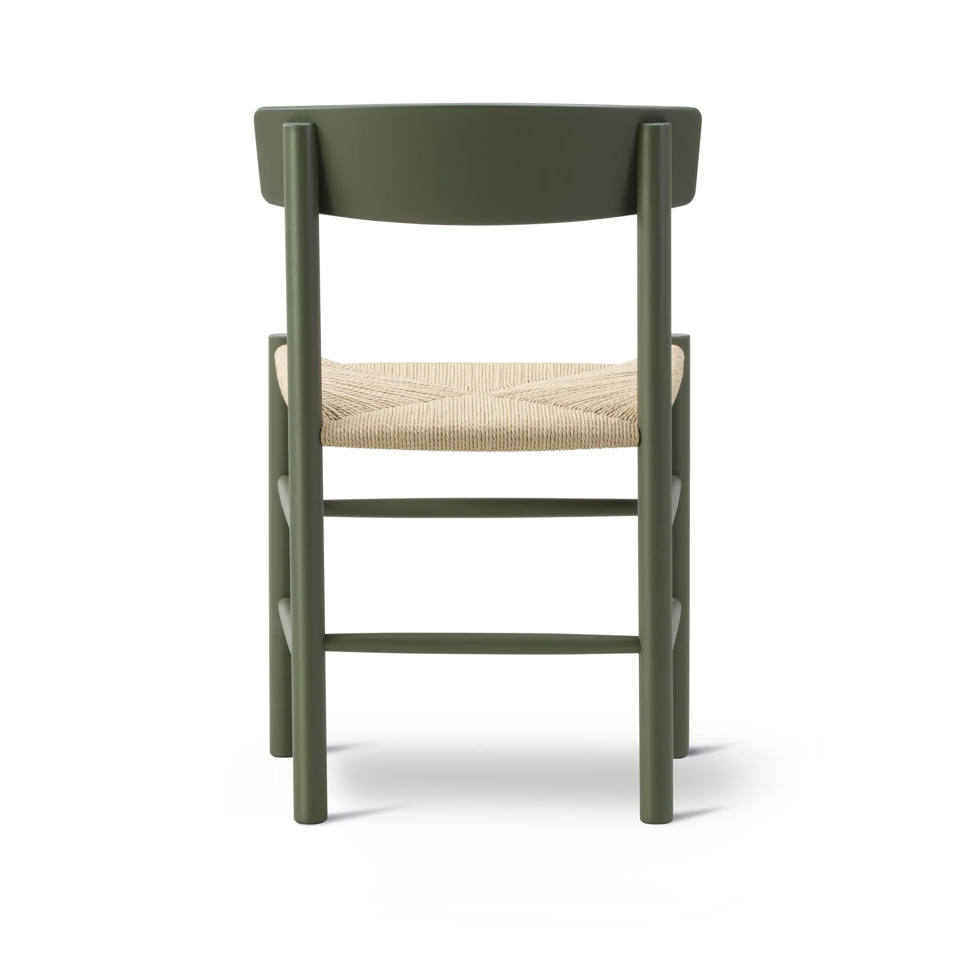 J39 chair, Khaki green-braided natural Fredericia Furniture