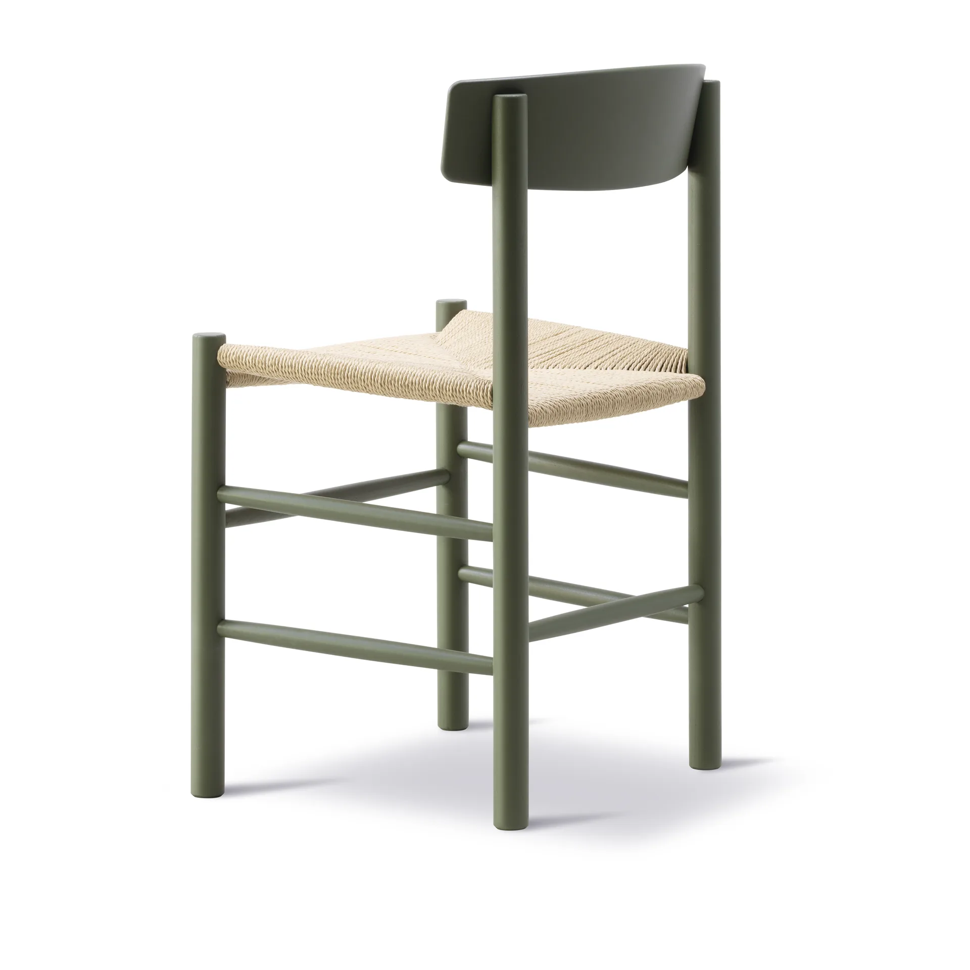 J39 chair, Khaki green-braided natural Fredericia Furniture