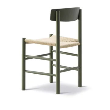 J39 chair - Khaki green-braided natural - Fredericia Furniture