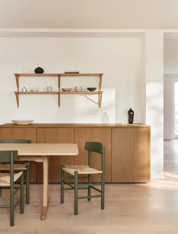 J39 chair - Khaki green-braided natural - Fredericia Furniture