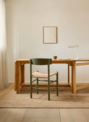 J39 chair - Khaki green-braided natural - Fredericia Furniture