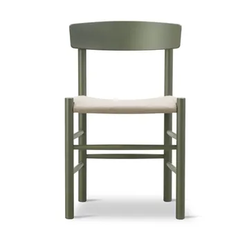 J39 chair - Khaki green-natural canvas - Fredericia Furniture