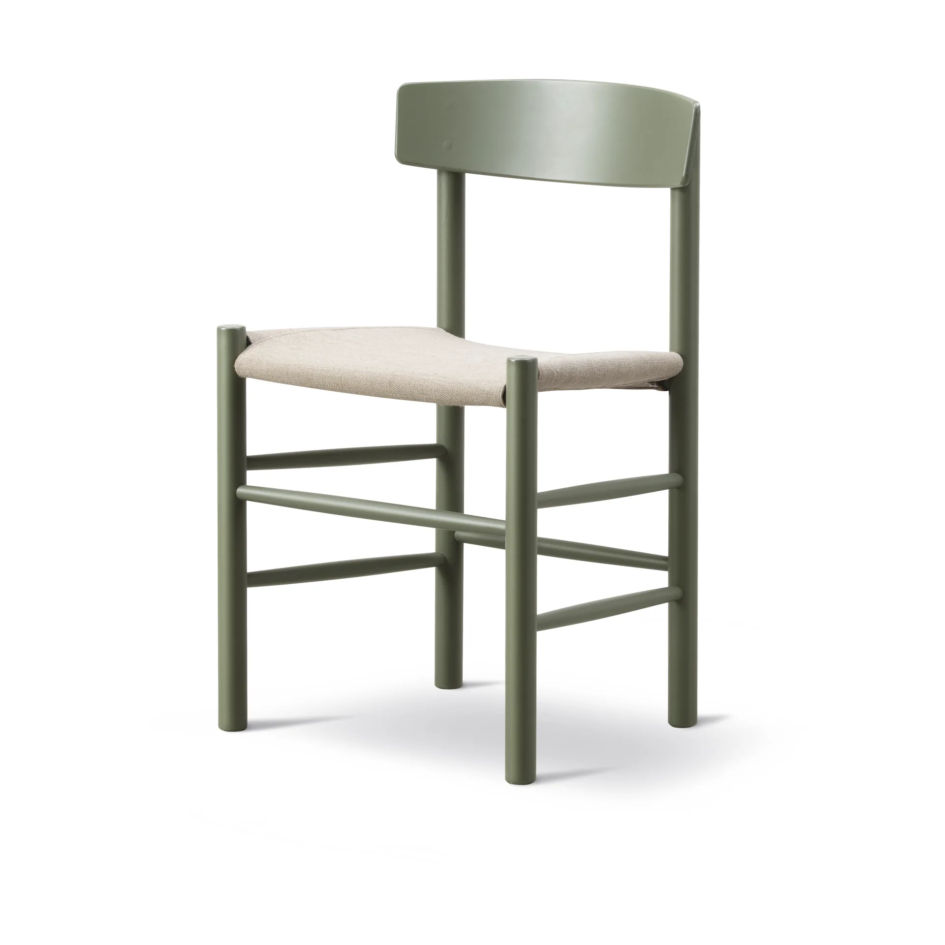 J39 chair, Khaki green-natural canvas Fredericia Furniture
