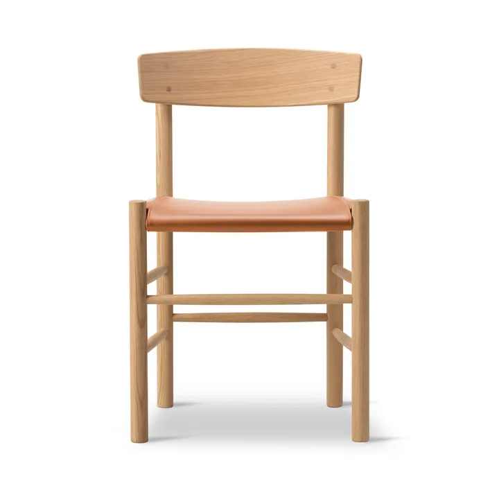 J39 chair - Light oiled oak-leather Omni 307 Cognac - Fredericia Furniture