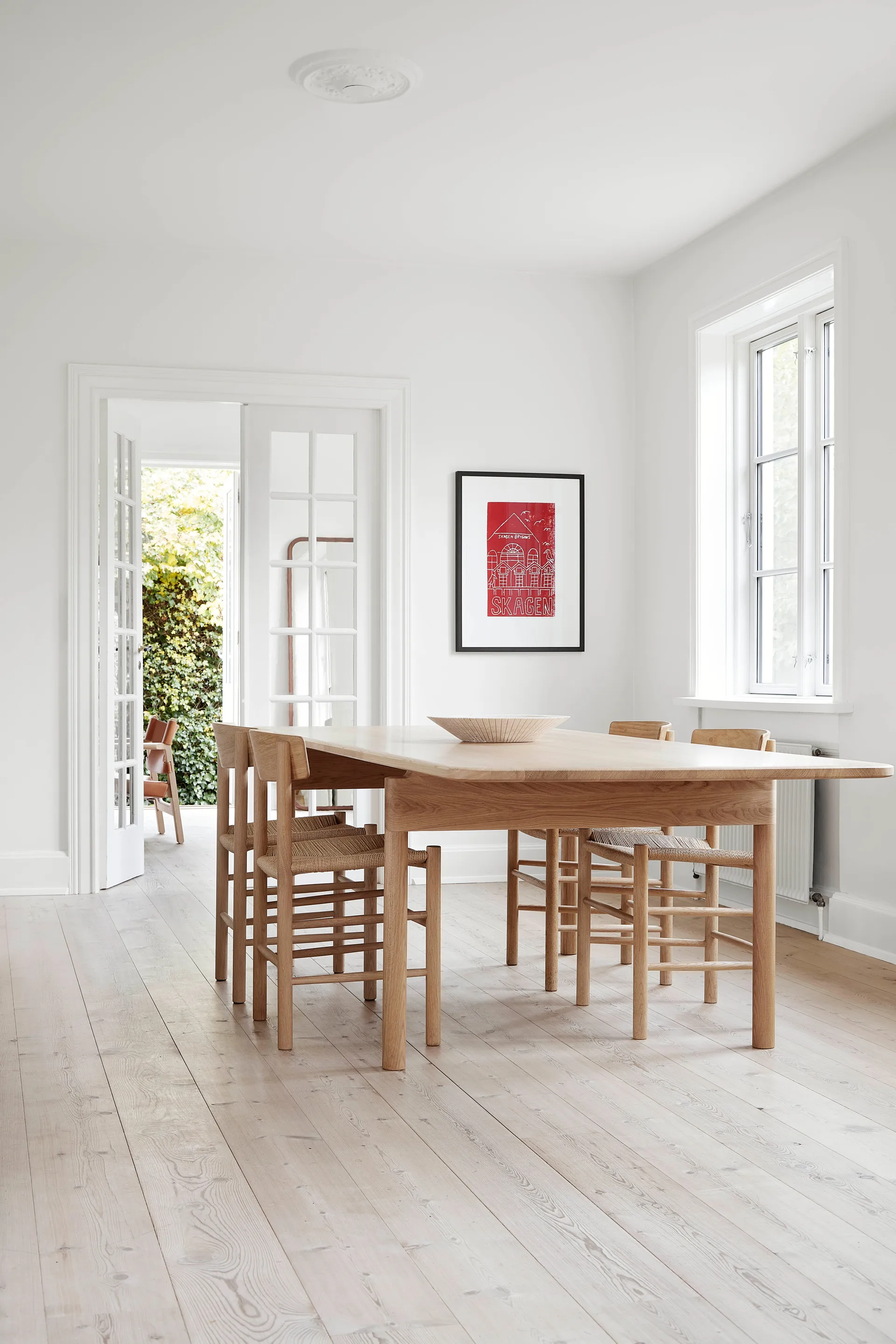 J39 chair, Light oiled oak-woven natural, 6-pack,  Fredericia Furniture