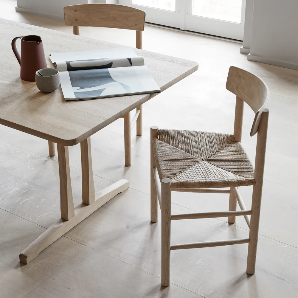 J39 chair, Light oiled oak—braided natural Fredericia Furniture