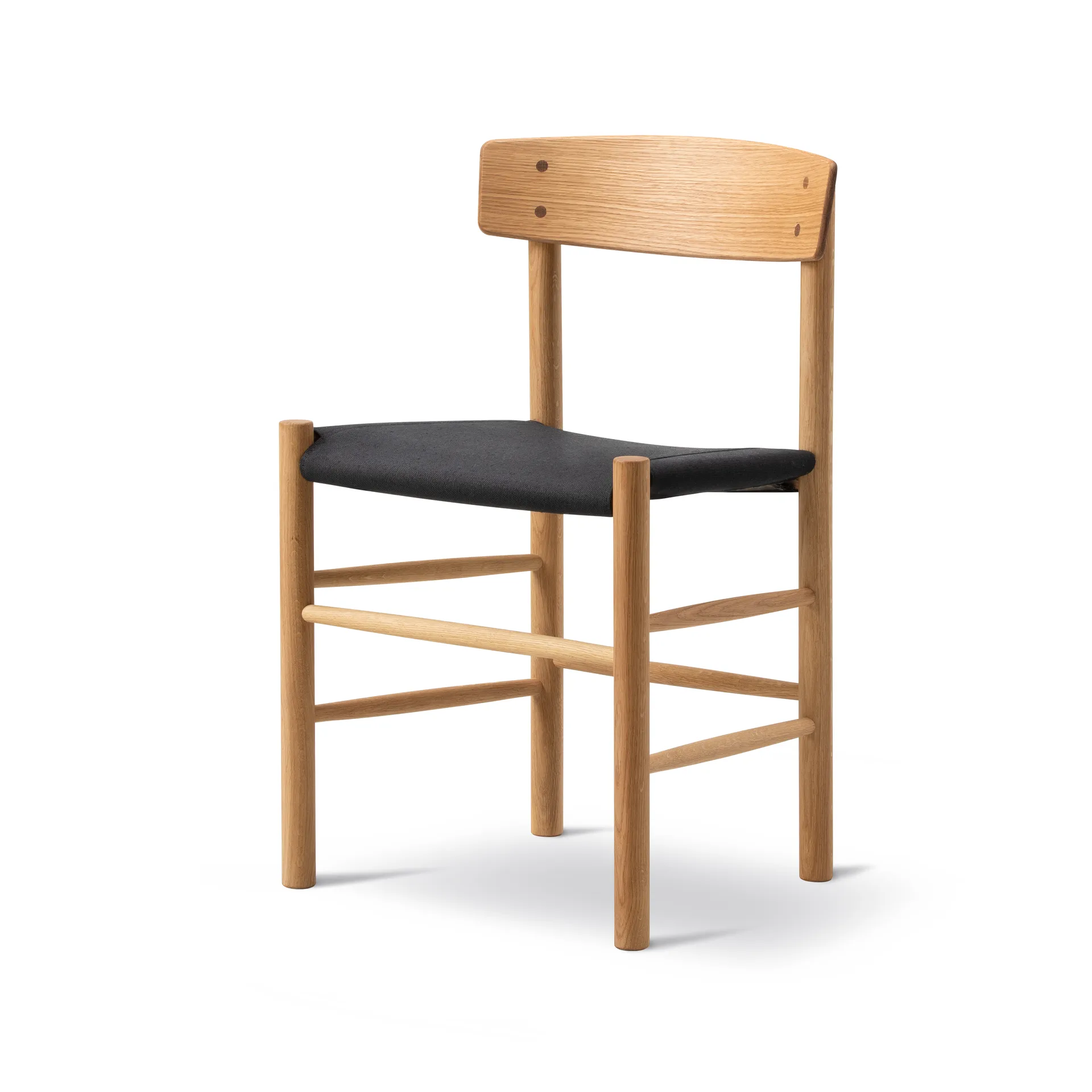 J39 chair, Oiled oak-black canvas Fredericia Furniture