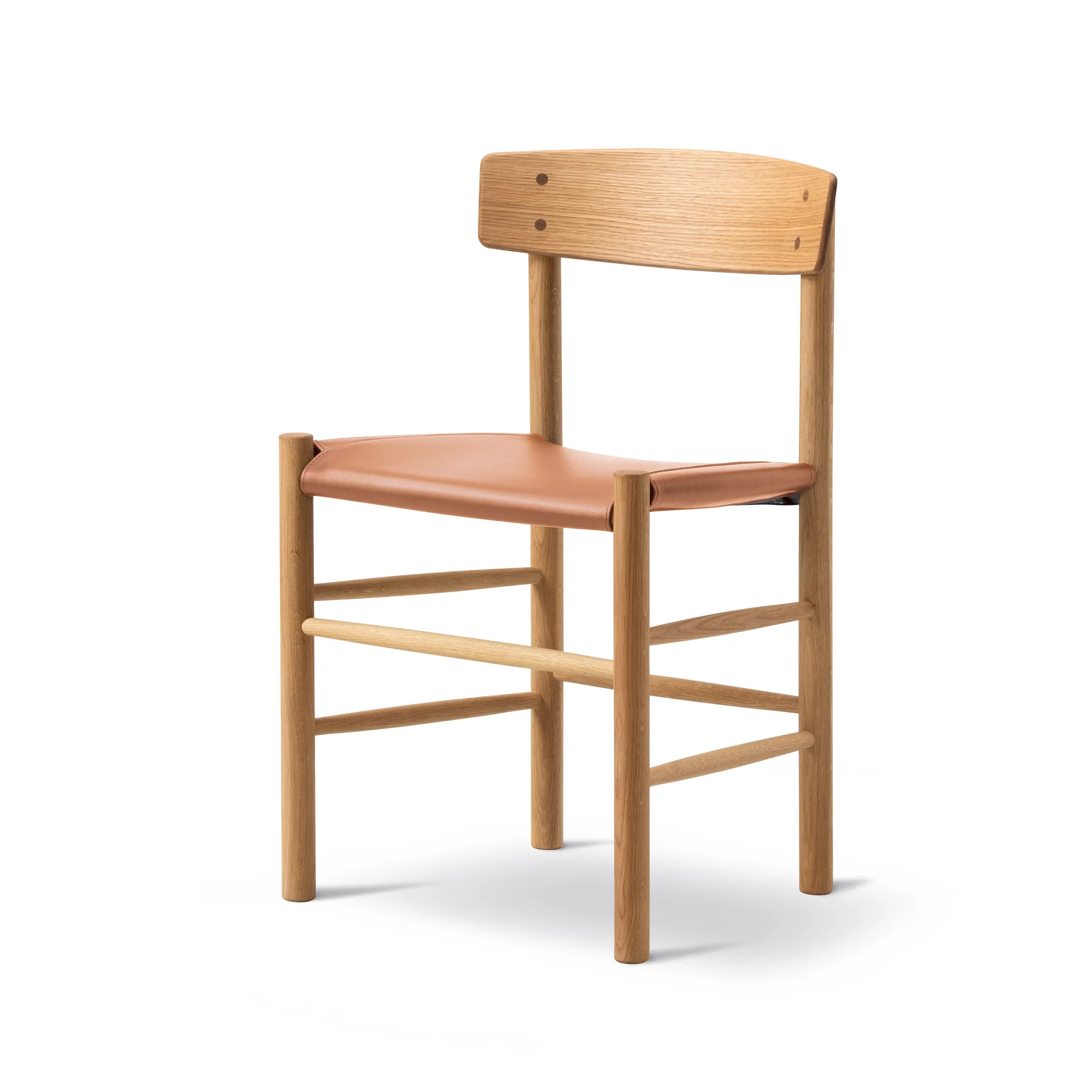 J39 chair, Oiled oak-leather Omni 307 cognac Fredericia Furniture