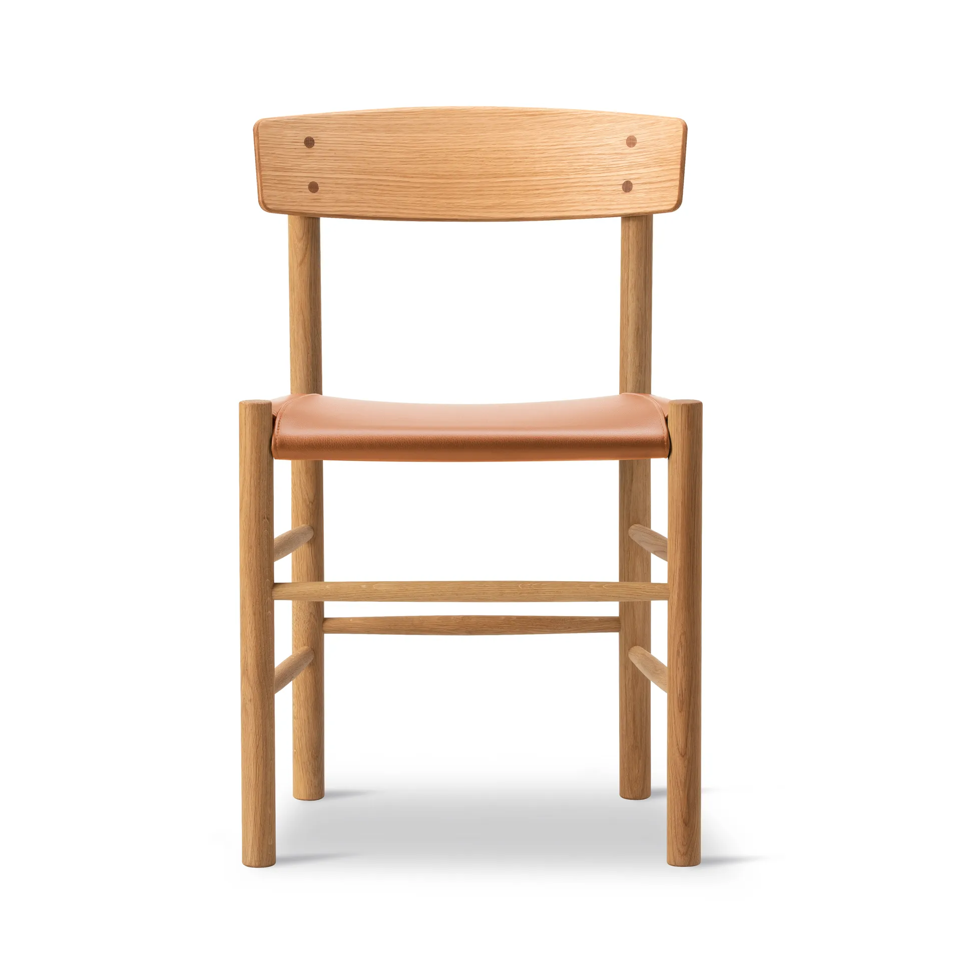 J39 chair, Oiled oak-leather Omni 307 cognac Fredericia Furniture