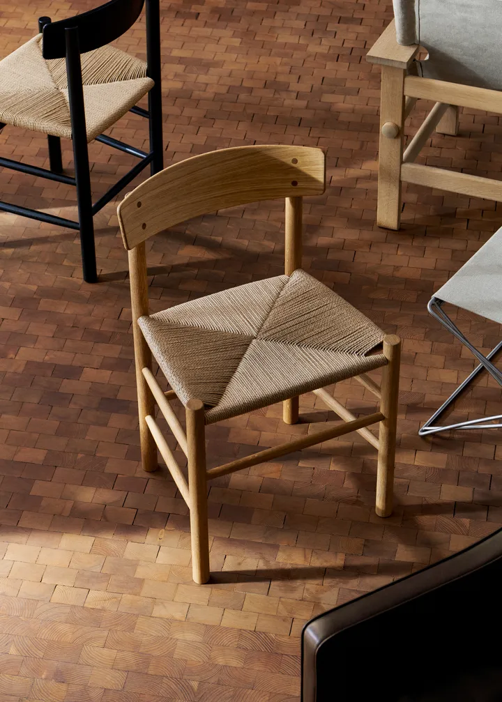 J39 chair, Oiled oak–woven natural, 2-pack from Fredericia