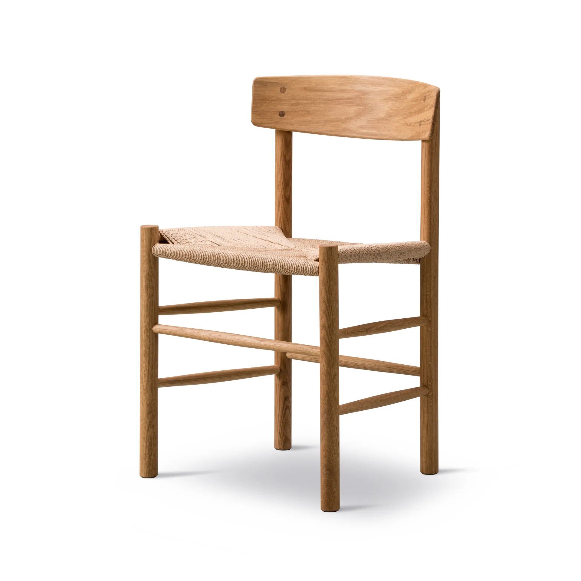 J39 chair, Oiled oak–woven natural, 4-pack,  Fredericia Furniture