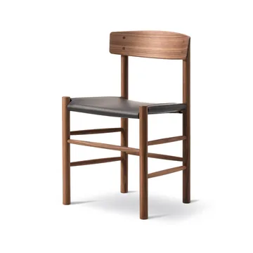 J39 chair - Oiled walnut-leather Omni 377 dark brown - Fredericia Furniture