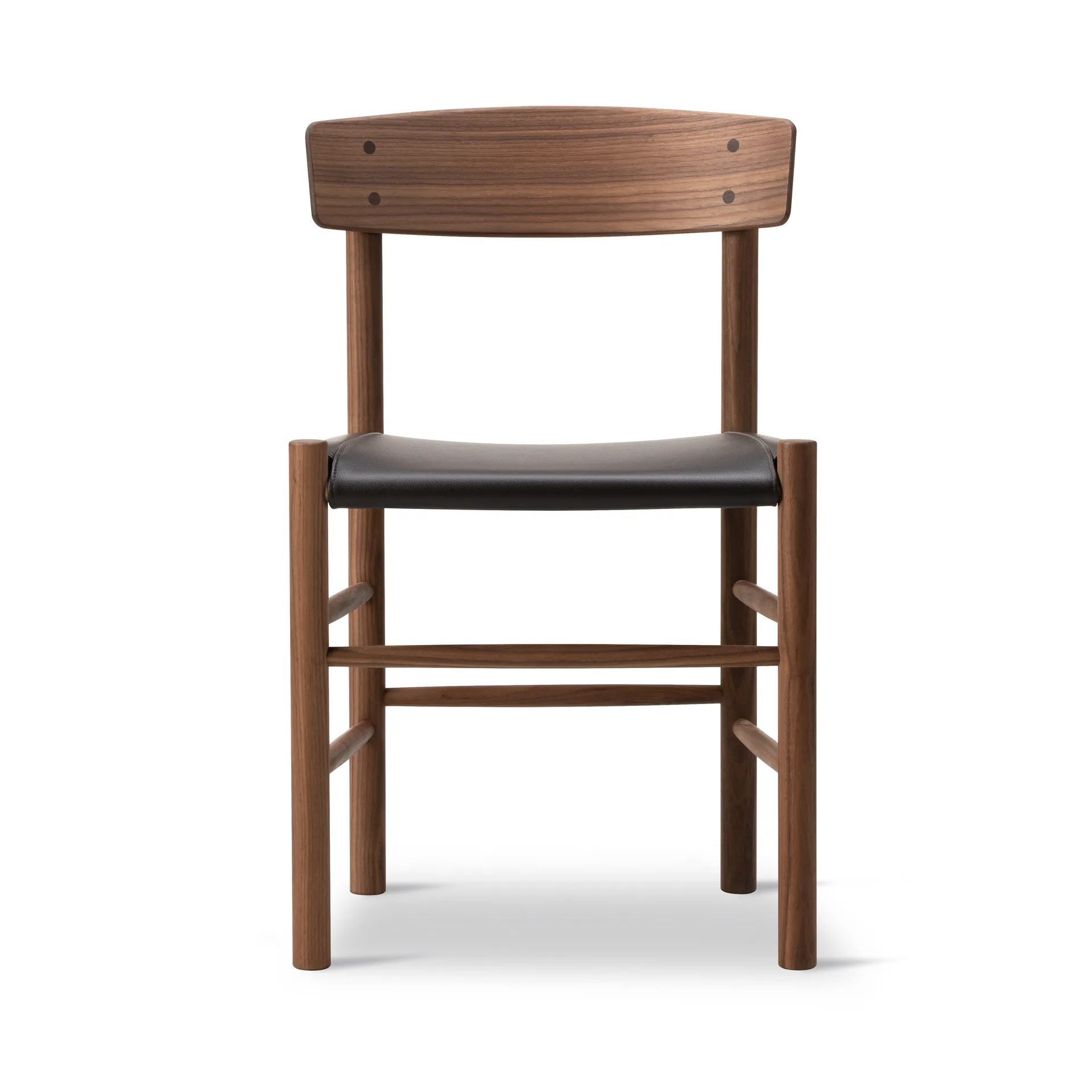 J39 chair, Oiled walnut-leather Omni 377 dark brown Fredericia Furniture