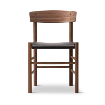 J39 chair - Oiled walnut-leather Omni 377 dark brown - Fredericia Furniture