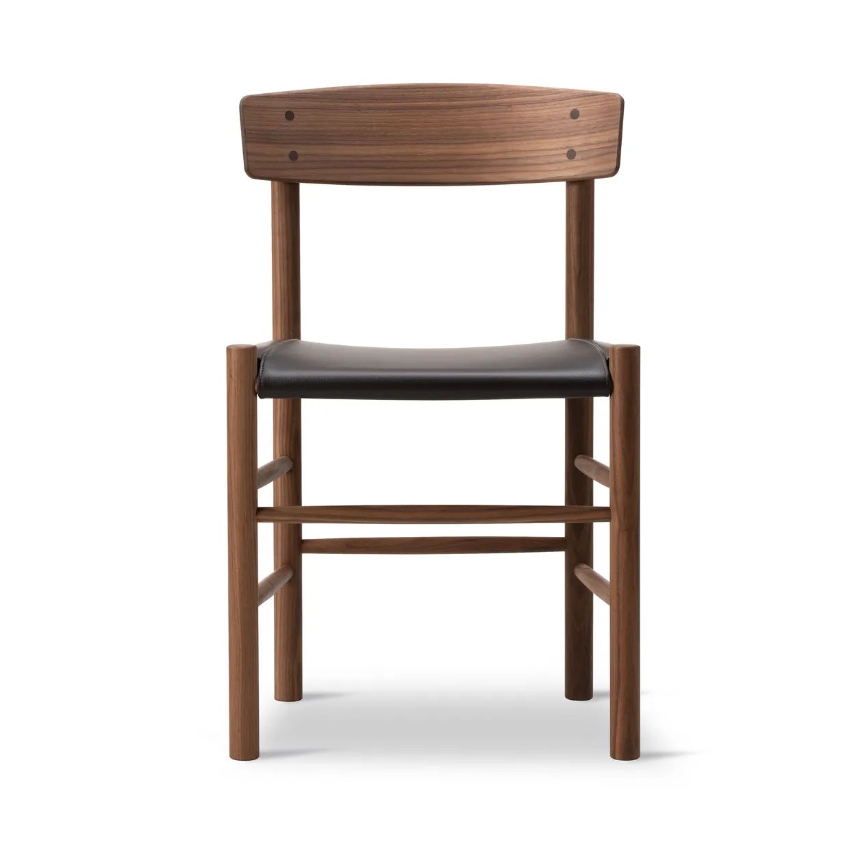 Fredericia Furniture J39 chair Oiled walnut-leather Omni 377 dark brown