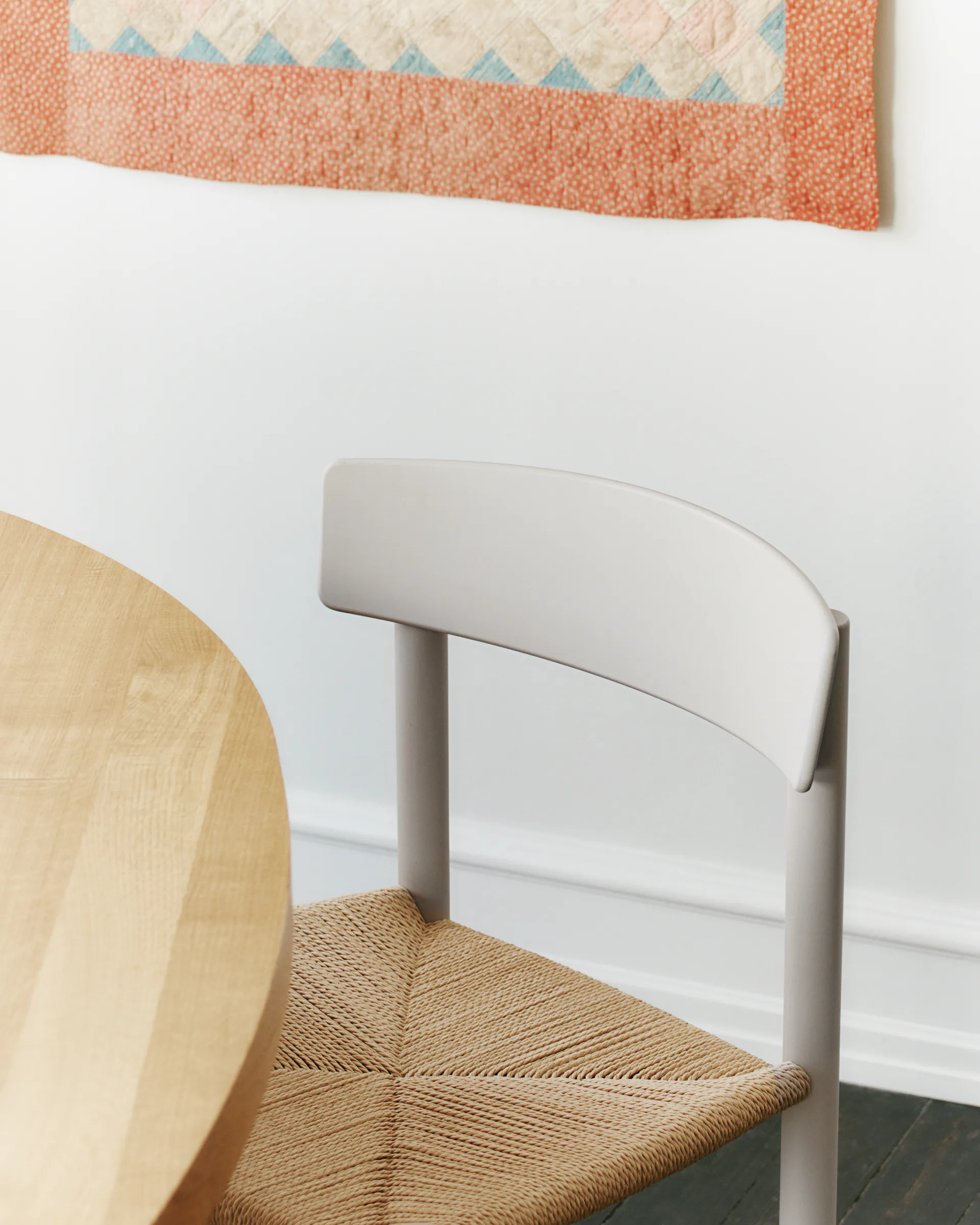 J39 chair, Pebble grey-woven natural Fredericia Furniture