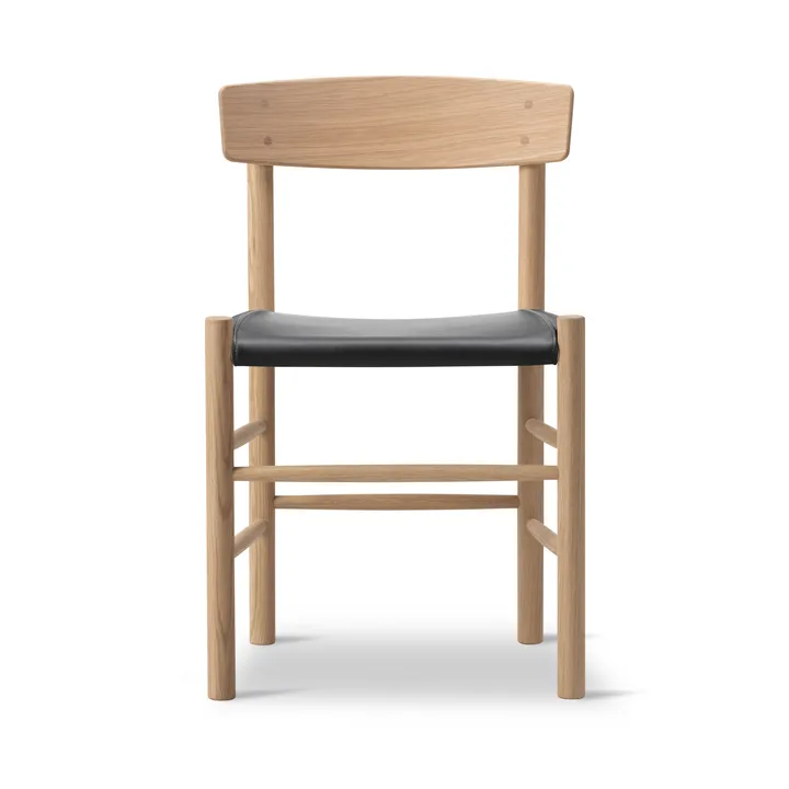 J39 chair - Soaped oak-leather Omni 301 Black - Fredericia Furniture