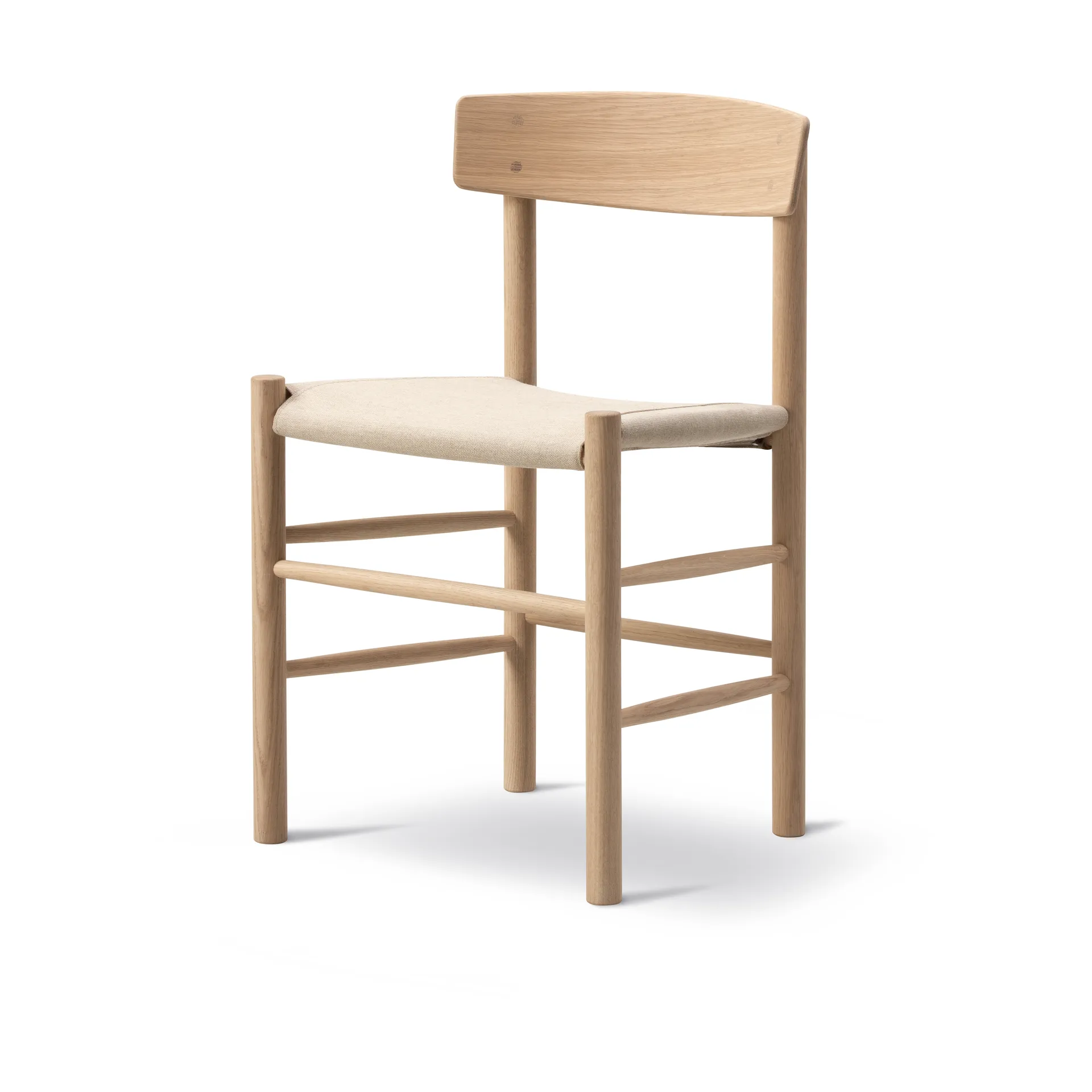 J39 chair, Soaped oak-natural canvas Fredericia Furniture