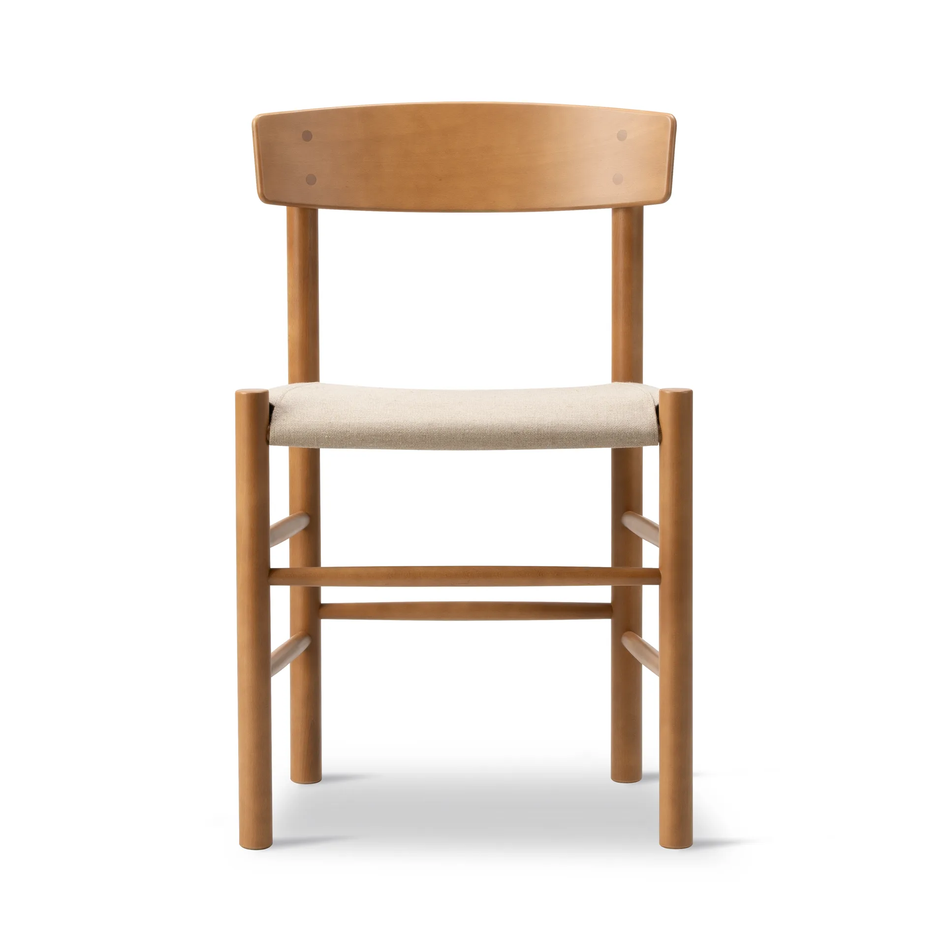 J39 chair, Vintage lacquered beech-canvas natural Fredericia Furniture