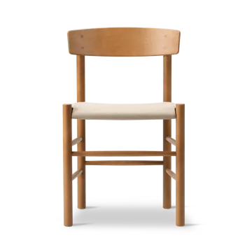 J39 chair - Vintage lacquered beech-canvas natural - Fredericia Furniture
