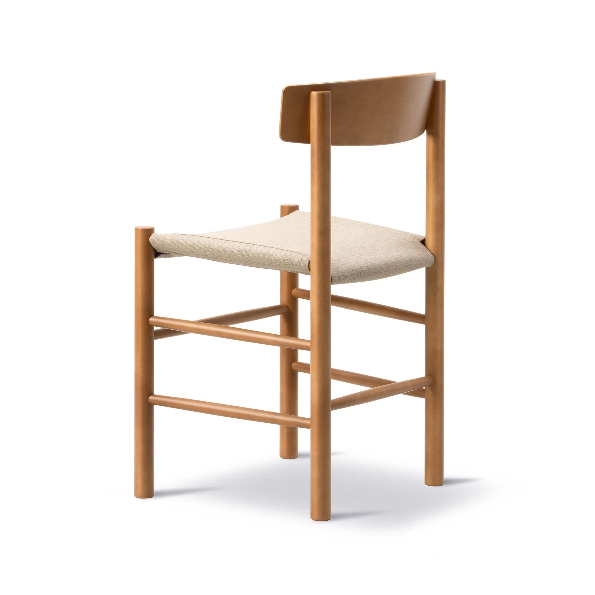 J39 chair, Vintage lacquered beech-canvas natural Fredericia Furniture
