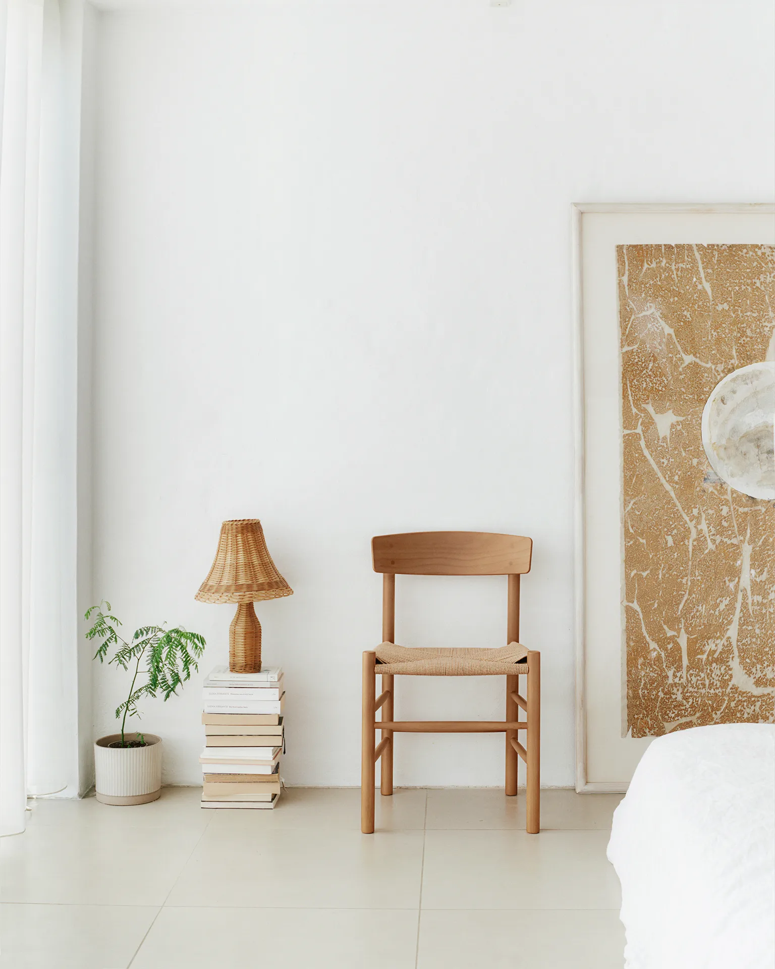 J39 chair, Vintage lacquered-braided natural Fredericia Furniture