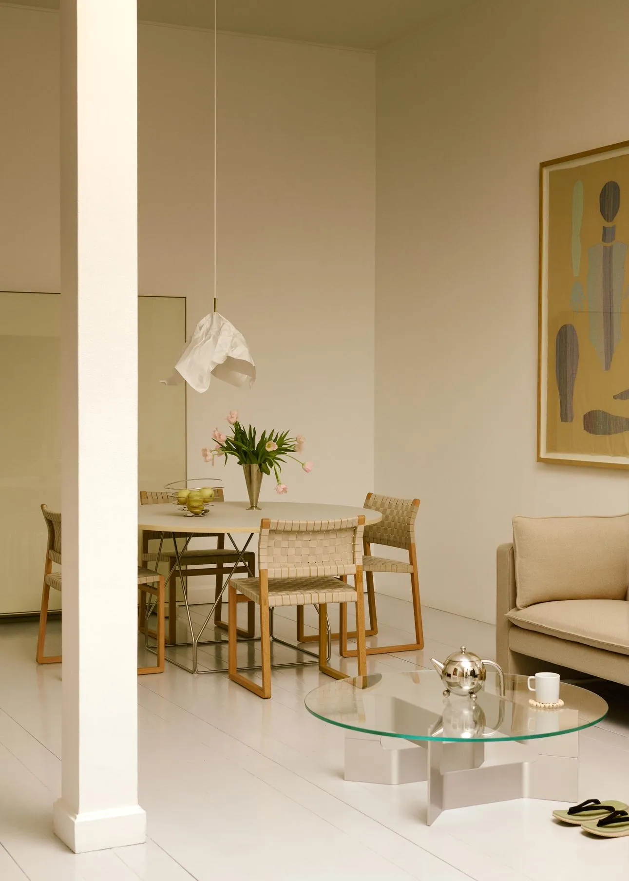 JG coffee table Ø98 cm, Glass-brushed aluminium Fredericia Furniture