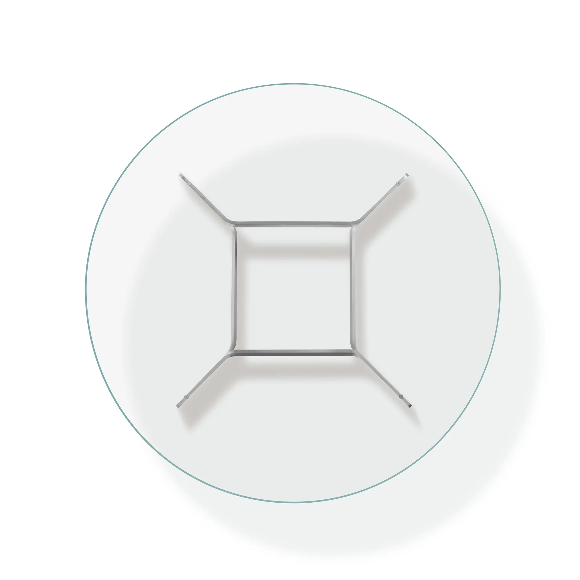 JG coffee table Ø98 cm, Glass-brushed aluminium Fredericia Furniture