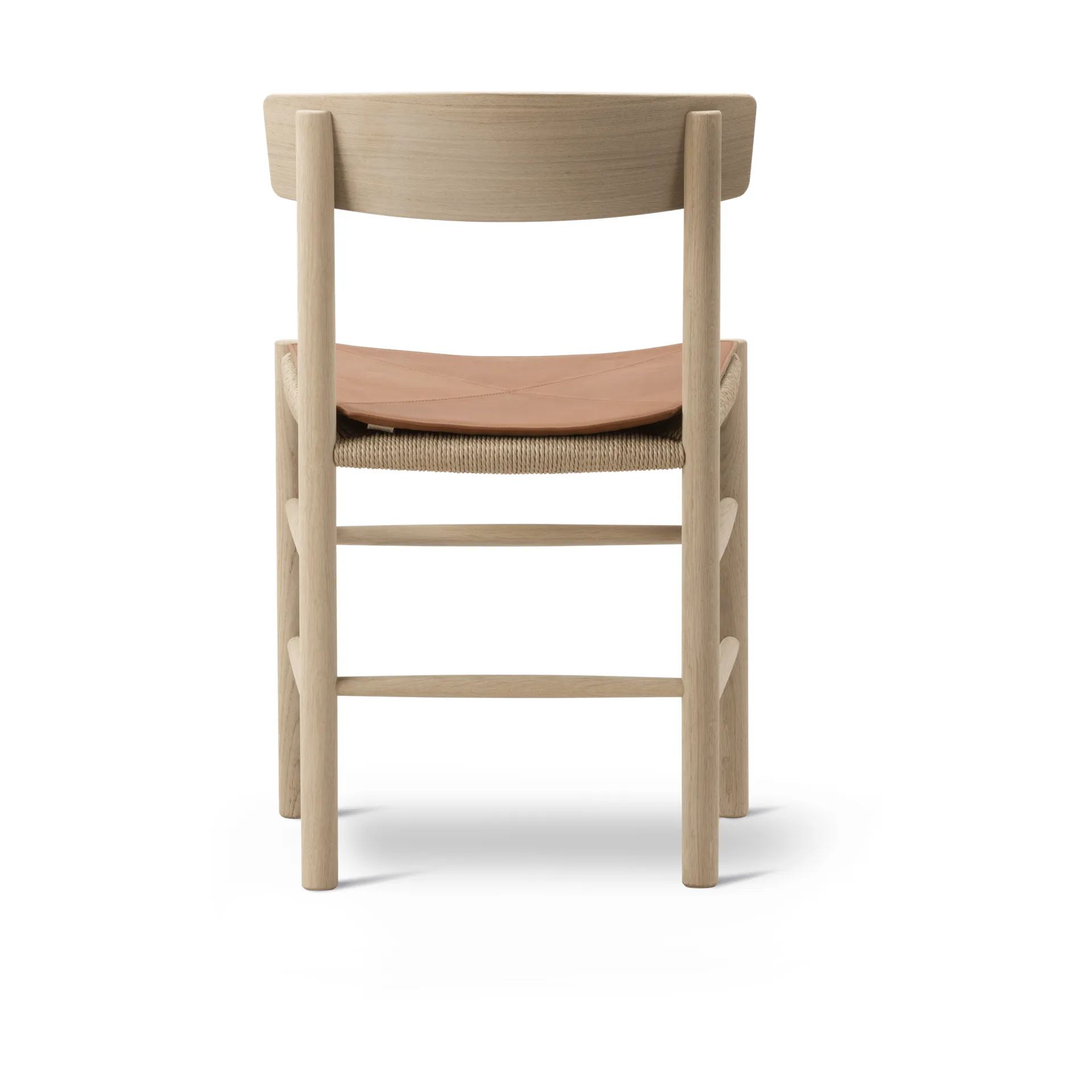 Leather seat cushion for the J39 chair, Leather Cera 905 Russet Brown Fredericia Furniture