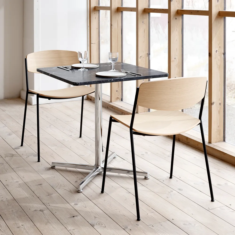Lynderup 3080 chair, Black ash-black steel frame Fredericia Furniture