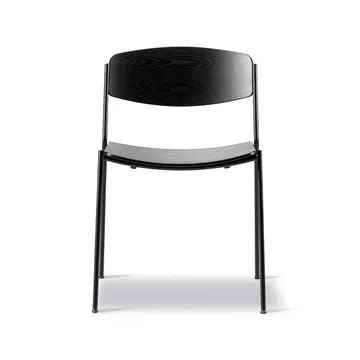 Lynderup 3080 chair - Black ash-black steel frame - Fredericia Furniture
