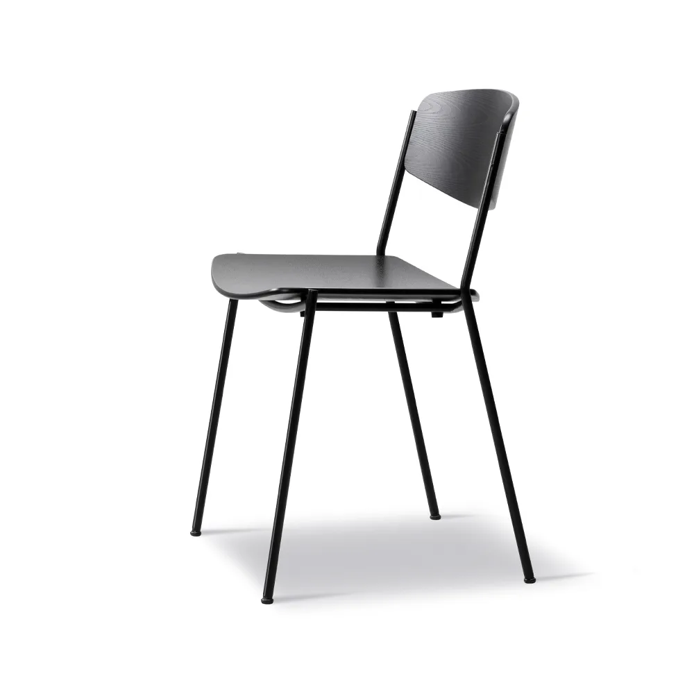Lynderup 3080 chair, Black ash-black steel frame Fredericia Furniture