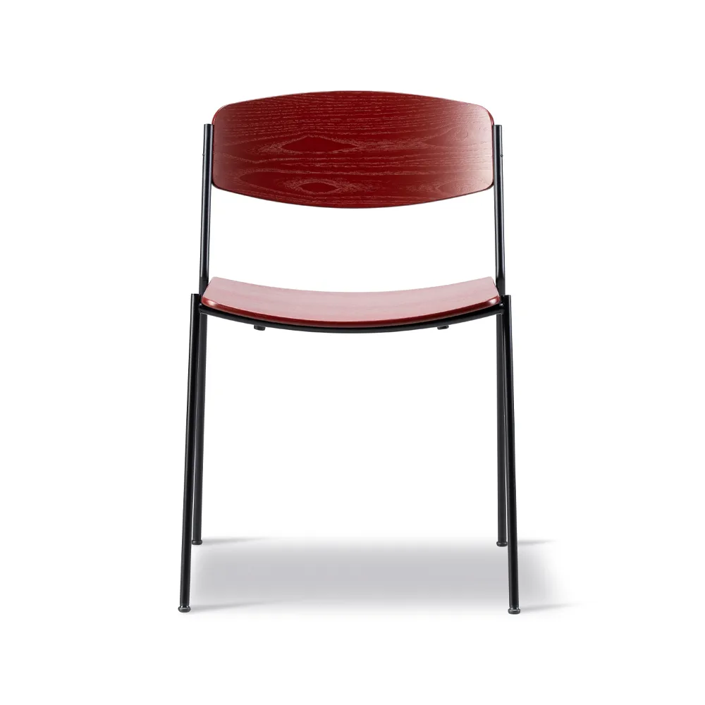Lynderup 3080 chair, Red ash-black steel frame Fredericia Furniture